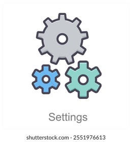 Settings and configuration icon concept