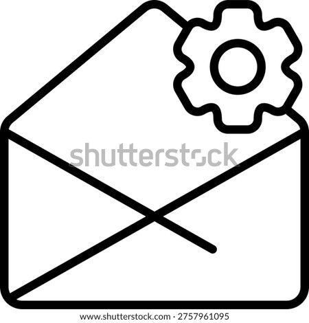 Settings or configuration Icon Design used to manage email client preferences and tools.