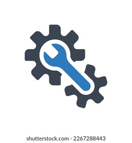 Icono de configuración de configuración. Ilustración aislada en fondo blanco