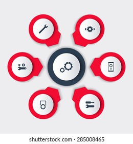 settings, configuration, preferences modern icons, vector illustration, eps10, easy to edit