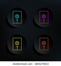 Settings dark badge color set icon. Simple thin line, outline vector of web icons for ui and ux, website or mobile application