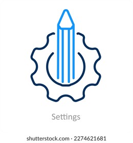 settings and designing icon concept