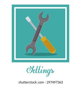 Settings digital design, vector illustration eps 10