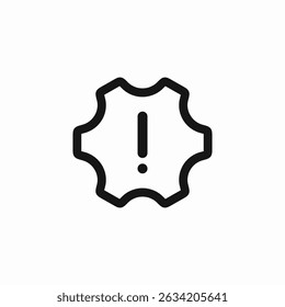 Einstellungen Ausrufezeichen Zahnrad Symbol Vektor