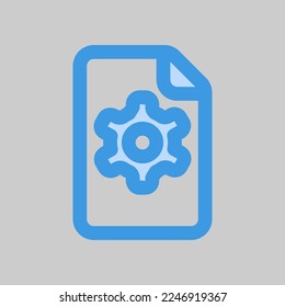 Symbol für Einstellungen in blauem Stil, verwenden Sie für die Website-Mobile-App-Präsentation