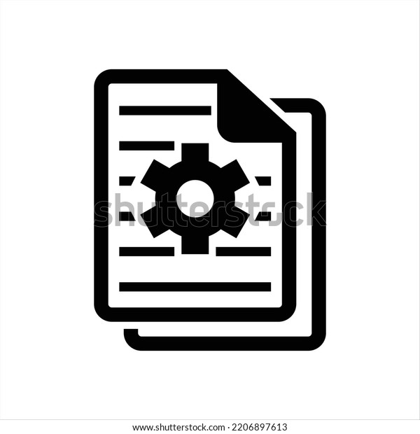 Settings File Icon Vector Graphic Illustration Stock Vector (Royalty ...
