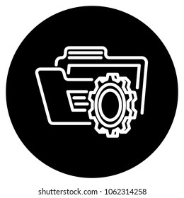 Settings file icon. Vector illustration