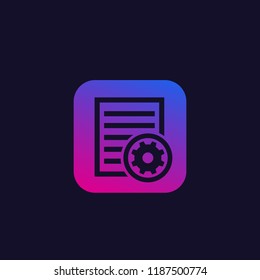 settings file vector icon