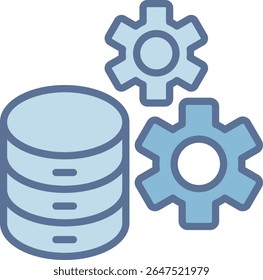 Icono de tono azul lleno de Configuraciones