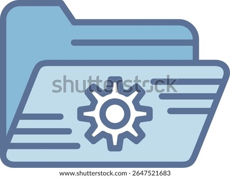 Settings Filled Blue Tone Icon
