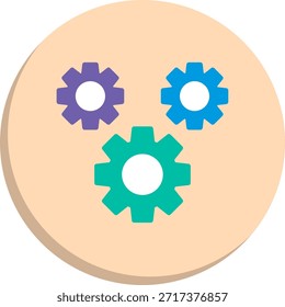 Configuraciones Flat Circle Style Icon