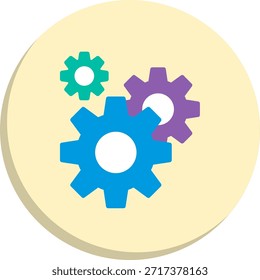 Configuraciones Flat Circle Style Icon