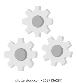 Settings flat color icon. Simple vector icon design in flat color style. Editable vector format