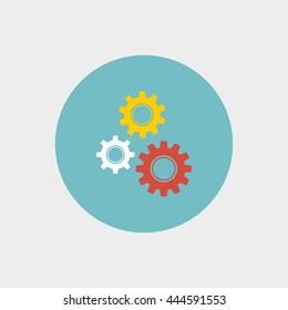Settings flat icon illustration