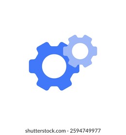 Settings Gear Blue Icon showing Configuration and System Customization