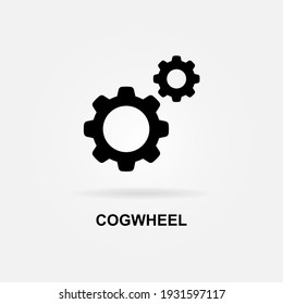 Settings, Gear, Cogwheel, Configuration, Management Icon Solid Style. Vector Icon Design Element. Vector Icon Template Background