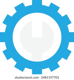 Settings Gear Configuration Icon Vector Flat Illustration