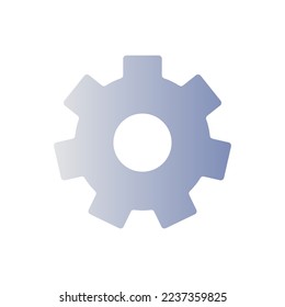 Preferencias engranar el color de gradiente plano del icono ui. Configuración del dispositivo. Modo desarrollador. botón Configurar. Pictograma simple relleno. GUI, diseño UX para aplicaciones móviles. Ilustración RGB aislada por vectores