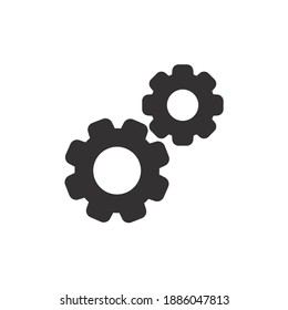 Preferencias Icono de glifo de engranaje para plantilla web y aplicación. Ilustración vectorial. diseño sobre fondo blanco. EPS 10