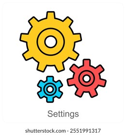 Settings and gear icon concept