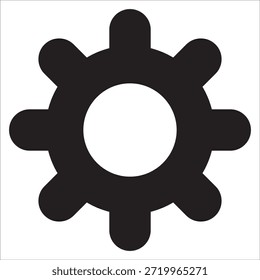 Configuraciones Gear Icon. Icono del engranaje de configuración. Icono de engranaje de Configuraciones del sistema. Icono que simboliza la configuración, las preferencias, la configuración del sistema y el control técnico. Conveniente para el Web, el App, y la interfaz de usuario.