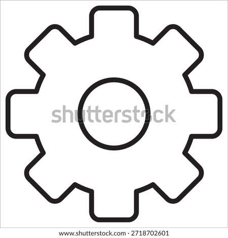 Settings Gear Icon. Configuration Gear Icon. System Settings Gear Icon. Icon symbolizing configuration, preferences, system setup, and technical control. Suitable for web, app, and user interface.