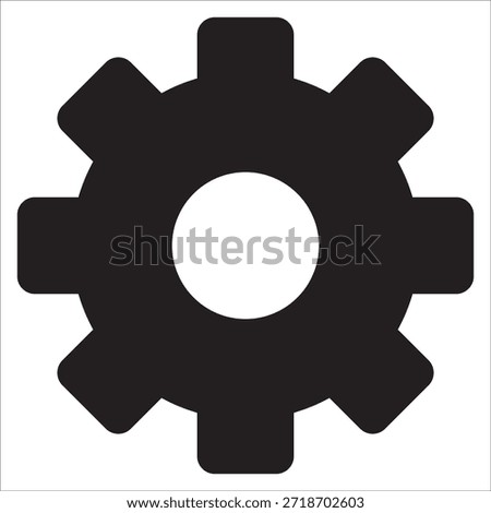 Settings Gear Icon. Configuration Gear Icon. System Settings Gear Icon. Icon symbolizing configuration, preferences, system setup, and technical control. Suitable for web, app, and user interface.