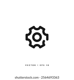 Settings Gear Icon. Editable Stroke