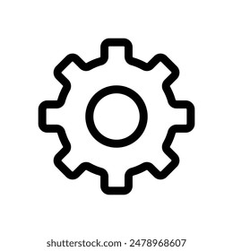 Settings Gear Icon Ideal for System Configuration and Preferences