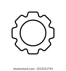 Configurações ícone de engrenagem isolado no fundo branco