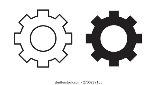 Settings gear icon line. eps 10 vector illustration
