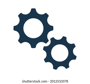 Preferencias, icono de marcha, logotipo aislado en fondo blanco