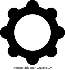 Settings, gear icon, logo isolated on white background.eps
