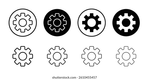 Settings gear icon logo set vector