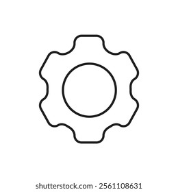 Settings gear icon Outline vector line symbol