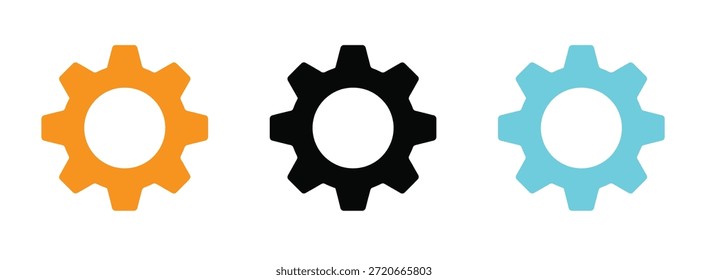 Configuraciones icono de engranaje que representa la configuración, el control del sistema y las preferencias. Concepto de configuración, herramientas y ajuste para la interfaz de usuario, software, Web y diseño de aplicaciones móviles.