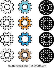 Settings or Gear Icon Vector Editable EPS 10