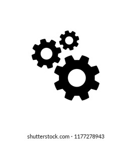 Settings, gear icon vector illustration.