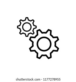 Settings, gear icon vector illustration.