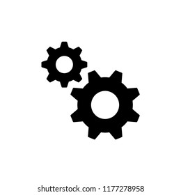 Settings, gear icon vector illustration.