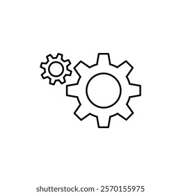 Settings gear icon Vector logo set flat