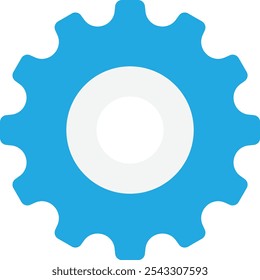 Settings Gear Options Icon Vector Flat Illustration