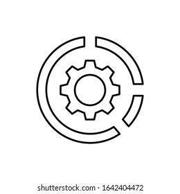 Settings, gear, SEO icon. Simple line, outline vector elements of commerce icons for ui and ux, website or mobile application