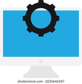 Settings Gear Setting Icon Vector Flat Illustration