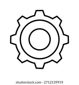Icono de Vector de engranajes de Configuraciones. Símbolo de arte lineal de configuración y rueda dentada para Asistencia técnica y opciones.