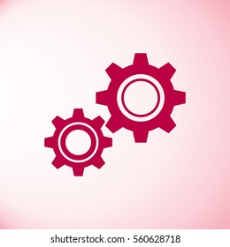 Settings gears (cogs) flat icon