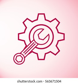 Settings gears (cogs) flat icon