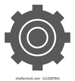 Settings glyph icon, technology and service, gear sign, vector graphics, a solid pattern on a white background, eps 10.