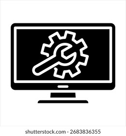Settings Glyph Icon Vector Illustration