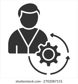 Configuraciones Glyph Icon Ilustración vectorial